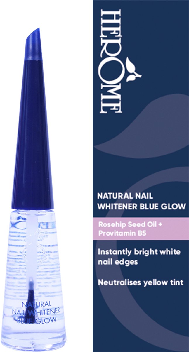 Herome Natural Nail Whitener Blue Glow Nagelverzorging - Camoufleert Verkleuringen - 1 Step French Manicure - 10ml