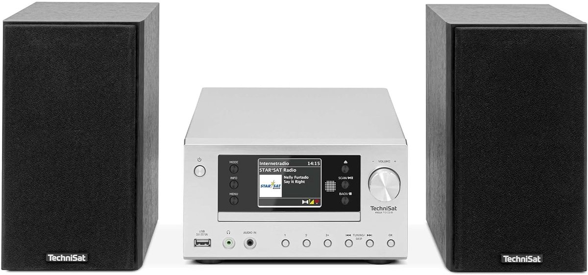Compacte Hi-Fi set met CD-speler, internetradio, DAB+, FM, Bluetooth en afstandsbediening