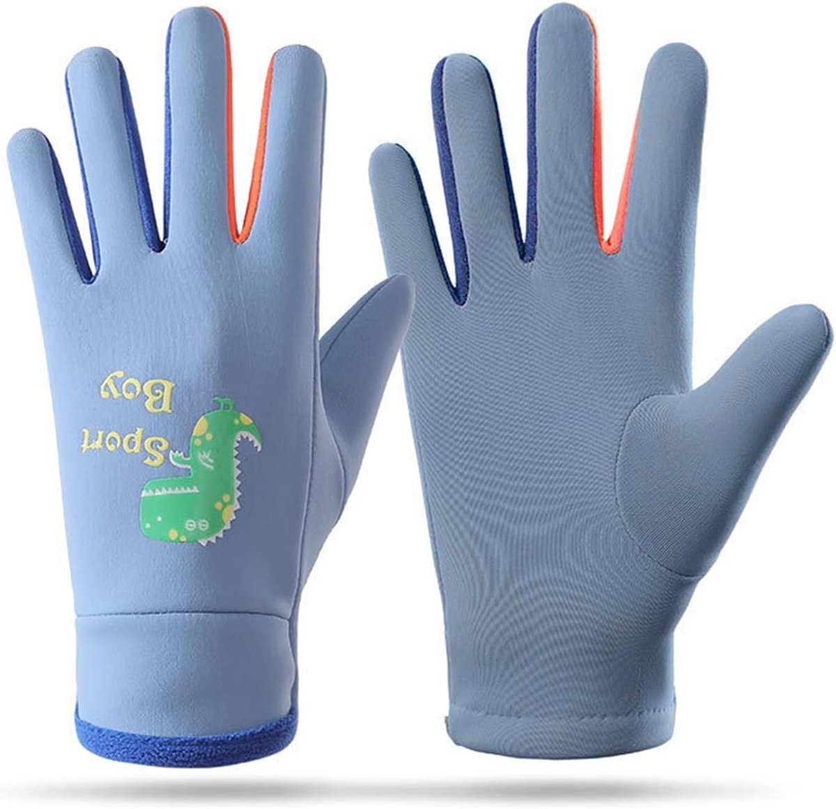 Kinderskihandschoenen, waterdicht, winddicht, warme sneeuwhandschoenen, kinderski-, snowboard- en fietshandschoenen, winterhandschoenen, kinderen, meisjes en jongens, 4-8 jaar, blauw