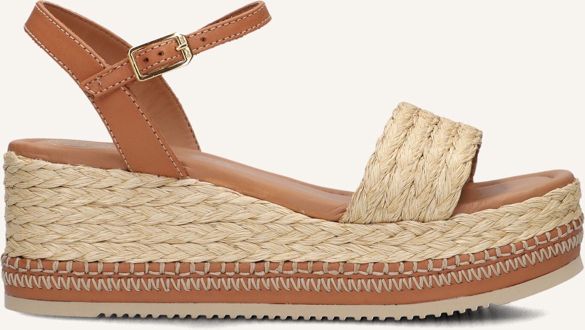 Unisa Kebec Sandalen Met Sleehak Dames Bruin