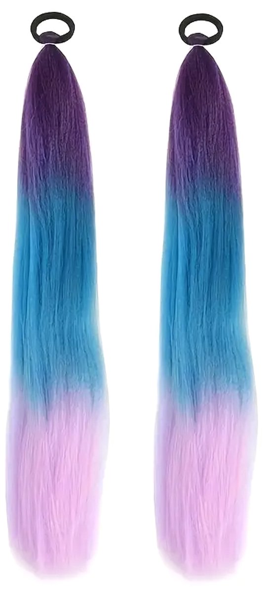 Ombre Extensions - Paars/Blauw/Lila | Lengte 65 cm | Synthetisch Haar / Pruik | Fashion Favorite