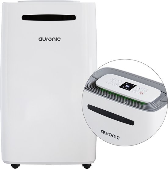 Auronic Luchtontvochtiger - Compact Plus Series - Voor Huis - 20L - Slaapkamer, Badkamer, Woonkamer en Kantoor - Wit