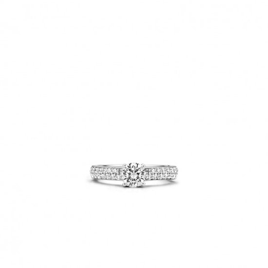 Bague En Argent Massif 925 Rhodié Ti Sento - Taille 56, Alliance, Neuf Avec étiquettes