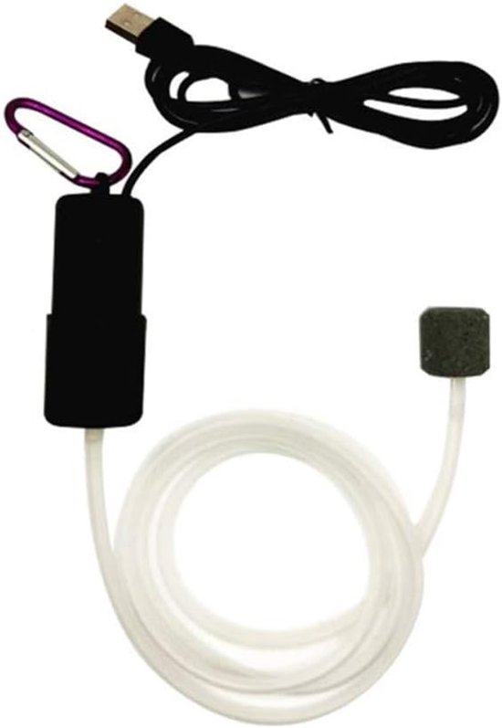 Mini Aquarium luchtpomp USB voor aquarium, aquarium, vissen met luchtsteen en siliconen buis
