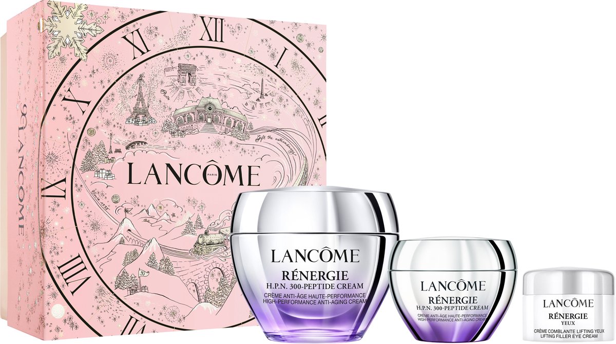 Lancôme Renergie H.P.N. 300 Peptide Anti Age Skincare Routine Geschenkset - Anti Aging Moisturizer & Eye Cream - Renergie H.P.N. 300 Peptide Anti Age Dagcrème 50ml + 15ml + Renergie Oogcrème & Eye Cream 5ml - Anti Rimpel Cadeaupakket 3 Stuks