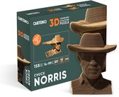 CARTONIC - Puzzle 3D - Chuck Norris - Jouets- Puzzle - DIY- Créatif - Carton- Enfants et adultes - Puzzle 3D