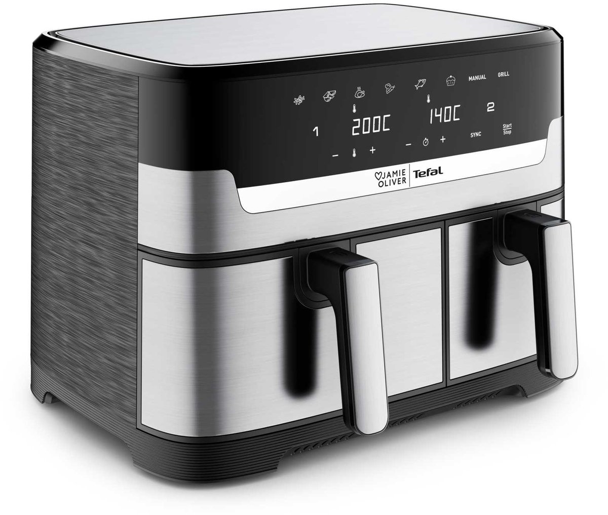 Tefal Jamie Oliver 8,3L dubbele airfryer EY90JDE1 - Tefal - €149,00