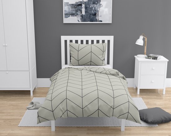 Dekbedovertrek Flanel - Winter - 1 persoon - 140 x 200 cm - Grate van Sleeptime Elegance — afbeelding 2
