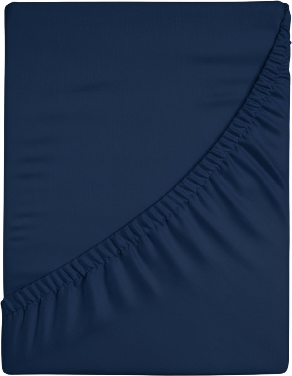 Dreamers Den - Premium Jersey Elestaan - Biologisch Katoen - Topper Hoeslaken - Koningsblauw - 160x200 cm