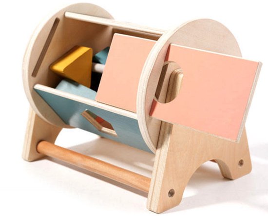 Shape Rolling Drum - Montessori Speelgoed - Speelgoed - Baby Speelgoed - Baby Speelgoed 6 maanden - Speelgoed 1 Jaar - Kinderspeelgoed - Myka's van Merkloos — afbeelding 4