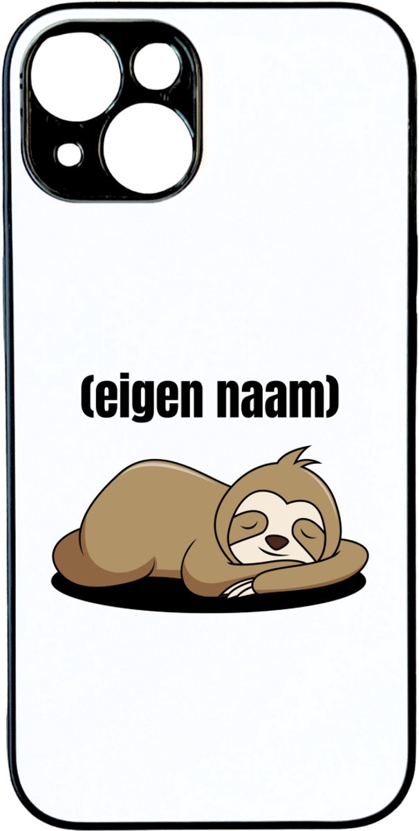 Hacebo® - luiaard met eigen naam telefoonhoesje - Luiaard - luiaard liefhebbers - telefoonhoesjes - iemand die houdt van luiaards - verjaardag - cadeau - kado - hoesje geschikt voor iPhone 14