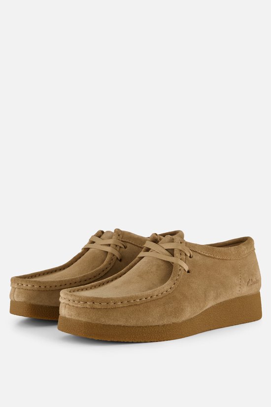 CLARKS WallabeeEVOSh Dames Veterschoenen - Suede - Beige