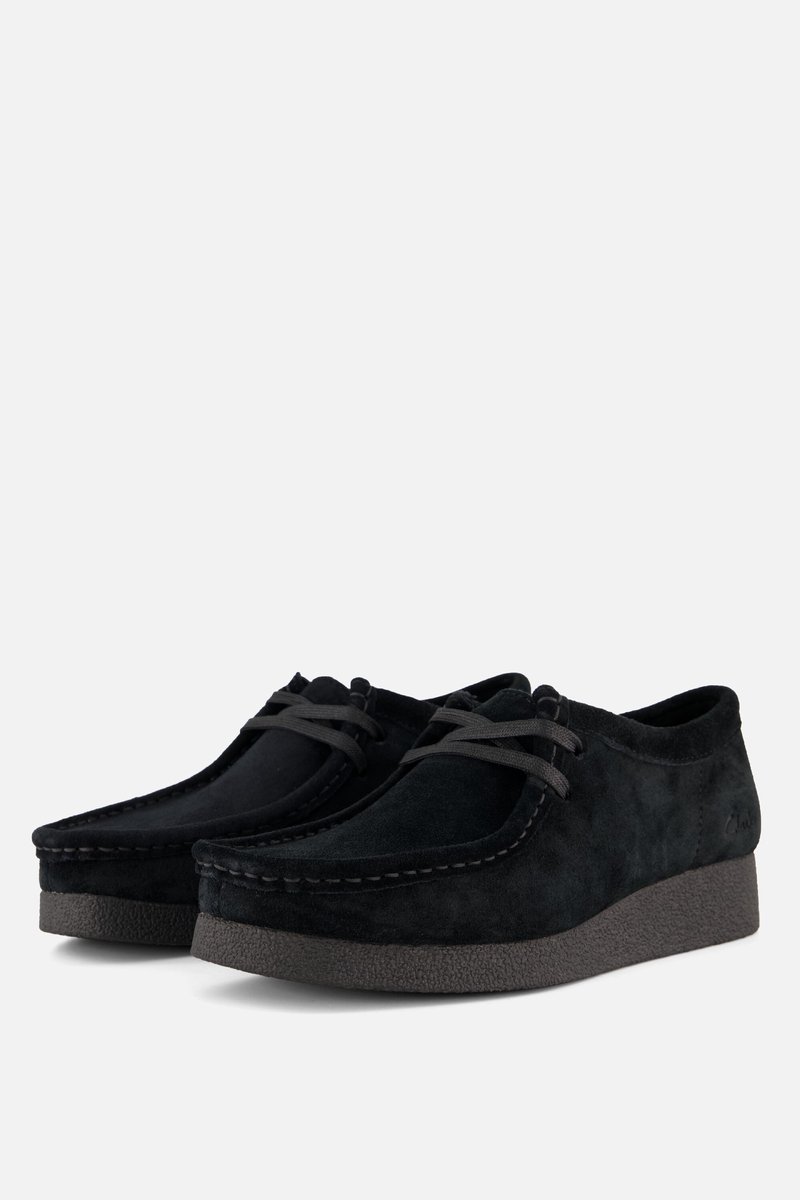 CLARKS WallabeeEVOSh Dames Veterschoenen - Suede - Zwart