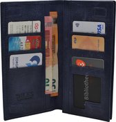 Portefeuille Cuir Debout Calio - Cuir Cuir et Femme - Porte Billets Cuir - Blauw Tiguen