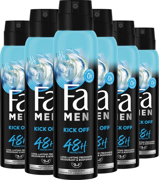 Kick Off Spray Fa Kick-Off Deodorant Spray 6x150ml - Voordeelverpakking | bol