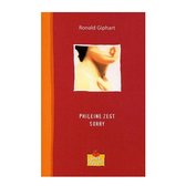 Boek "Phileine zegt sorry" van Ronald Giphart, met een rode kaft en een afbeelding van lippen.