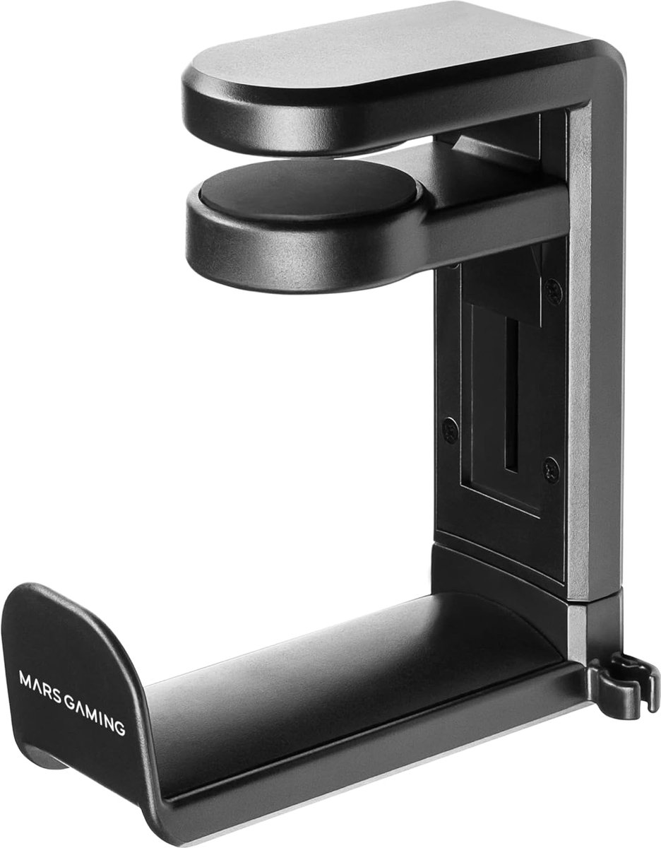 Verstelbare Clip-on Headset Stand met 360º Rotatie - Zwart