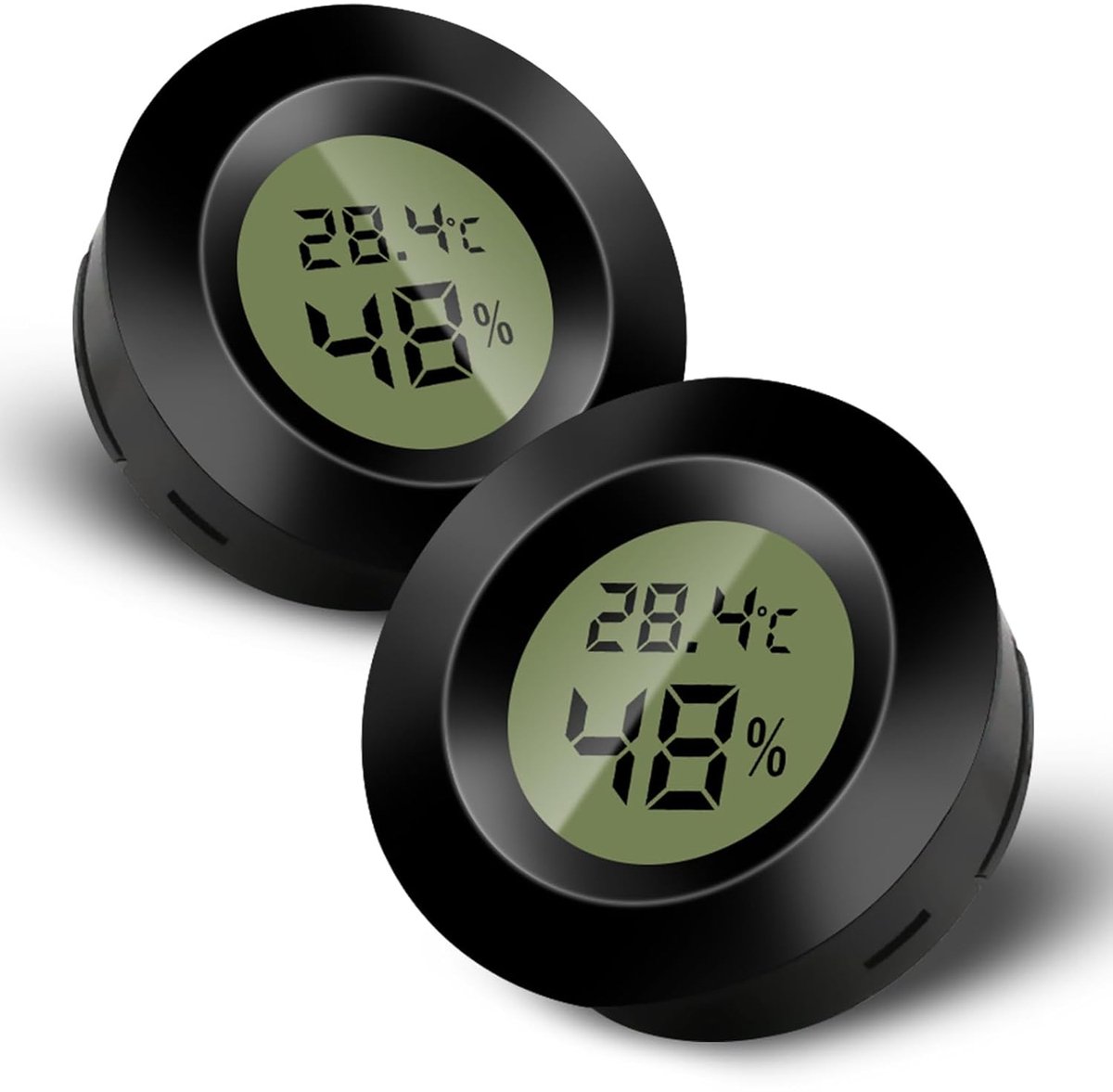 Mini Digitale Binnenkamerthermometer en Hygrometer - Temperatuur- en Vochtigheidsmonitor voor Thuis, Kassen en Kindkamers