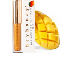 HG Aesthetics HeyHoney Getinte Lip Plumping & Voedende Olie - Sparkly Mango - Hydraterende Lipgloss met SPF - Volle, Zachte & Glanzende Lippen - Natuurlijke Lippenverzorging - (10 ml) - cadeautje vrouw
