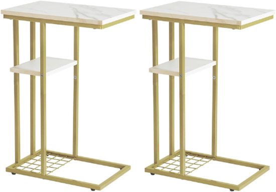 XUDREZ Verstelbare C-vormige bijzettafel, bank