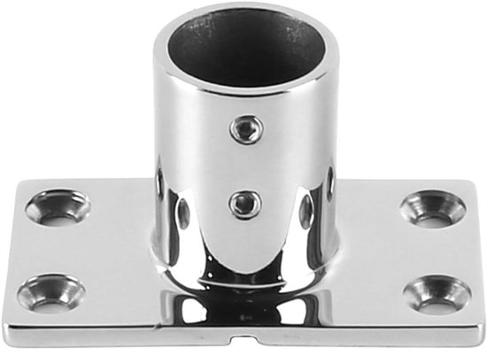Foto: Allecto plus rechthoekige handrail basis voor boten en luifels 316 roestvrij staal 25 4mm 90 graden snijhoek
