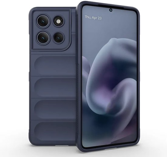 Coque pour Motorola Moto G86 Power - MobyDefend TPU Gripcase - Blauw - Coque pour téléphone portable - Coque pour téléphone compatible avec : Motorola Moto G86 Power