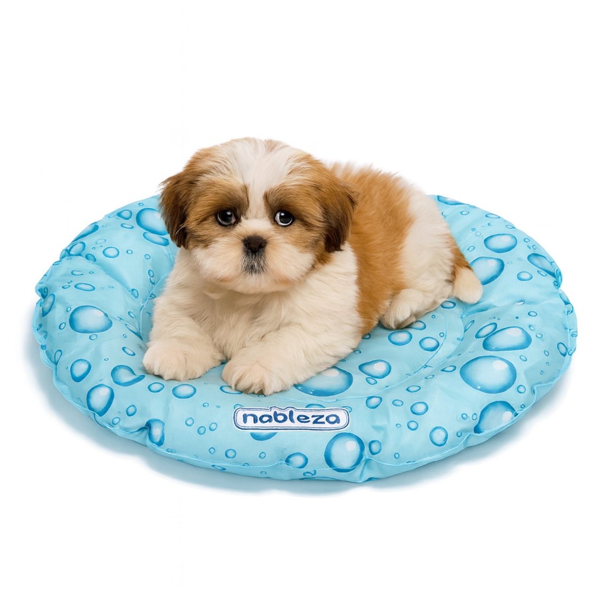 Nobleza Koelmat Hond en Kat - Verkoelende Mand - Zelfkoelend met Koelgel - Rond - 43 cm - Lichtblauw