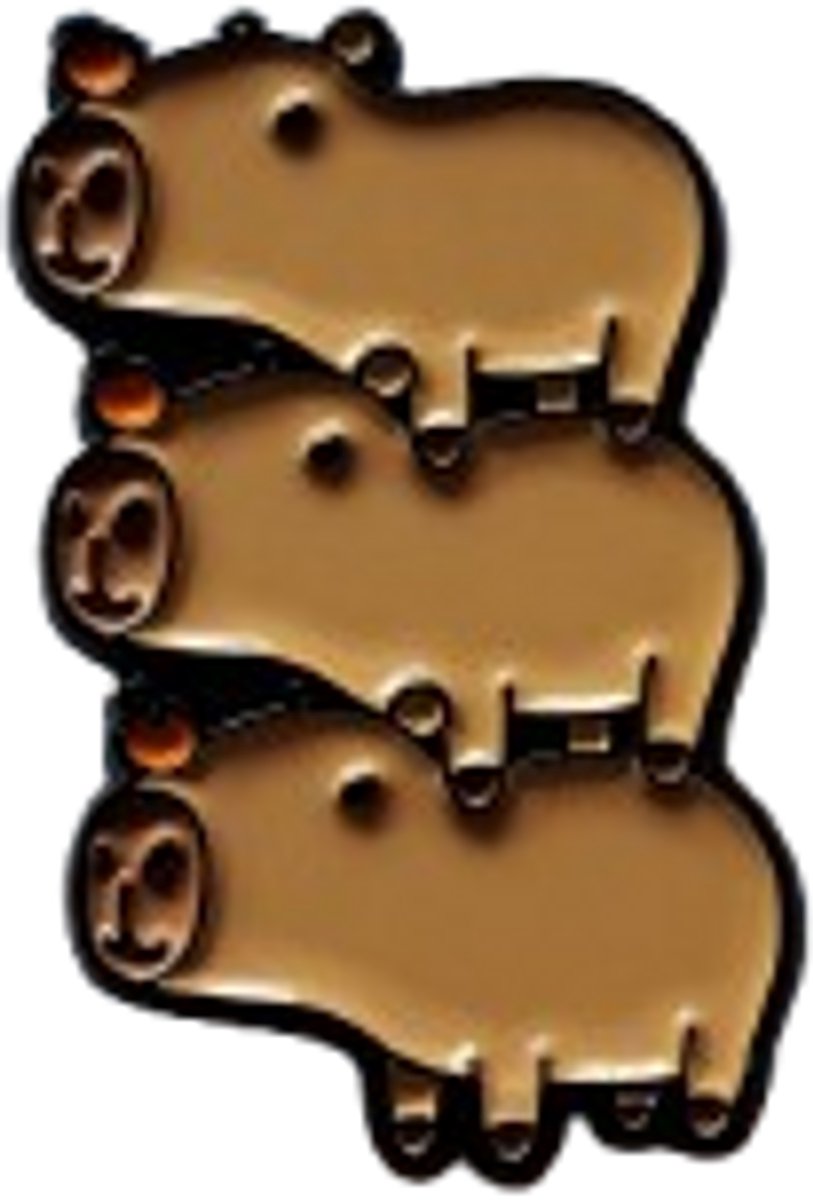 Pin Broche - Capybara toren - Kledingspeld - cappybara - Speldje voor rugzak of kleding - Kleine cadeautjes - enamel pin - Grappige badge - 1 stuk