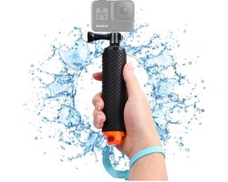Drijvende handgreep voor actiecamera – Waterdichte drijvende handgreep – Antislip Handvat – Accessoires voor actiecamera’s – drijvende handgreep met polsband – drijvende selfiestick – Geschikt voor GoPro – voor sportcamera, camera – 18*3.5cm – oranje