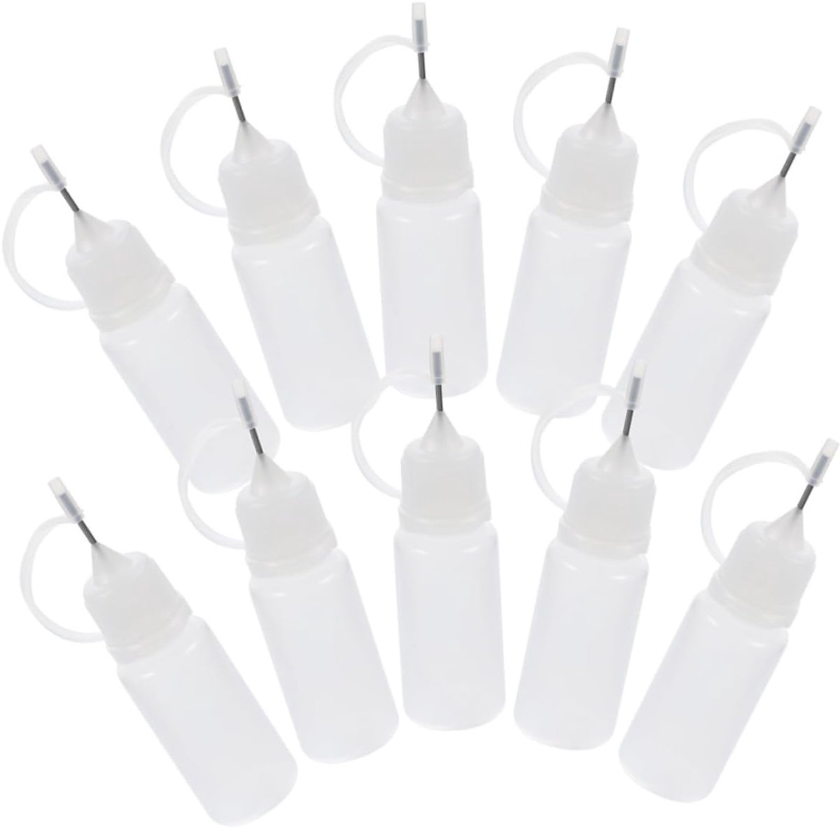 10 stuks - Doseerfles - 30ml - Quilling-lijmnaaldpuntflesjes - lijm applicatieflessen - me