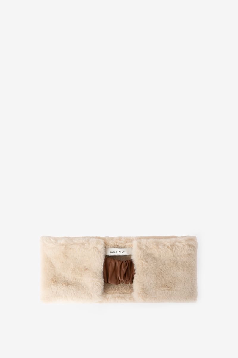 Sissy-Boy - Beige faux fur haarband