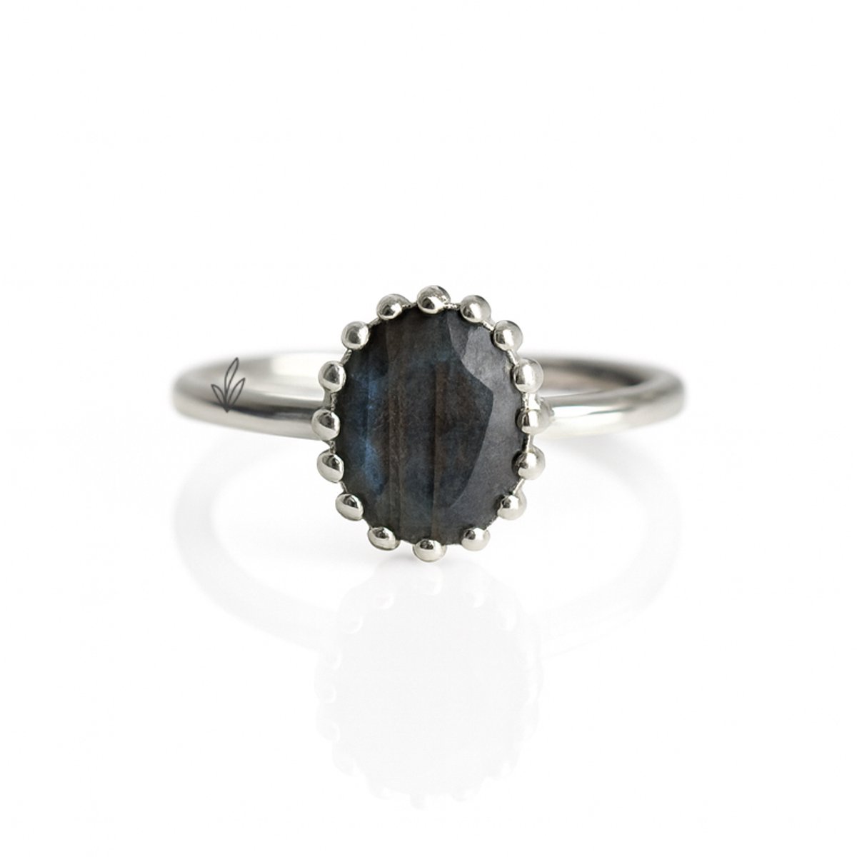 Natuursieraad - 925 sterling zilver labradoriet ring maat 19.00 mm - edelsteen sieraden