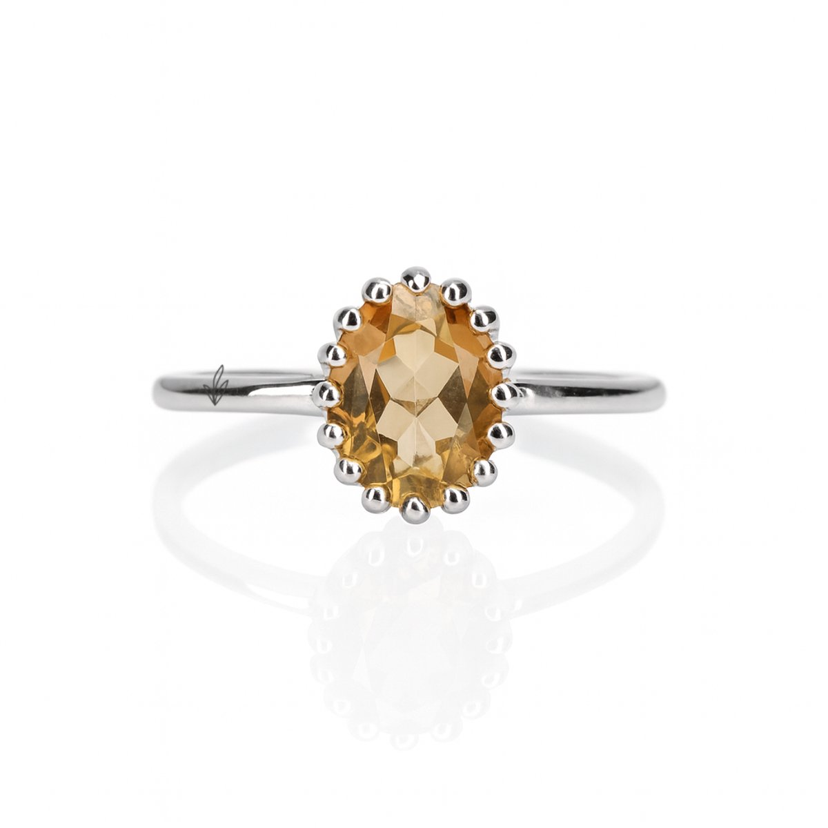 Natuursieraad | 925 sterling zilver citrien ring maat 16.50 | edelsteen sieraden