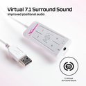 Witte USB-controller voor virtueel 7.1 surround sound.