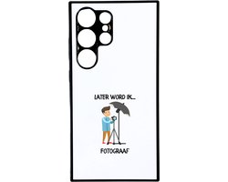 Hacebo® - Later word ik fotograaf telefoonhoesje - Fotograven - telefoonhoesjes - Fotografe - Foto - fotonemer - momentopname - trouwfotograaf - cameraman - camera - fototoestel - hoesje geschikt voor Samsung Galaxy S24 Ultra