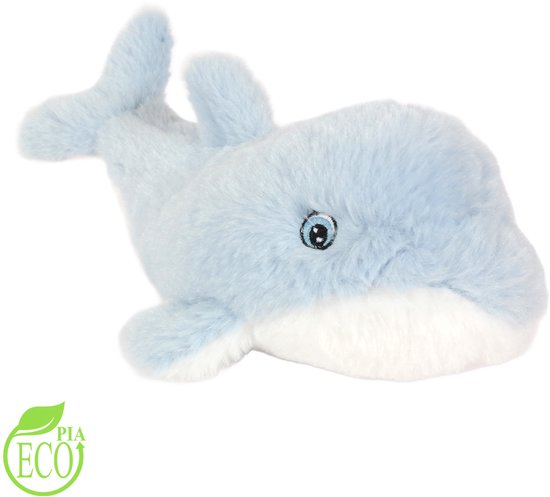 PIA Soft Toys - Pluche Eco Knuffel Dolfijn - blauw - 27 cm