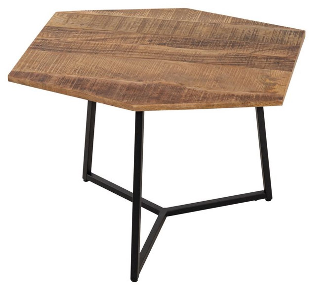 Salontafel Bijzettafel mangohout met metalen frame L56cm B48cm H40cm