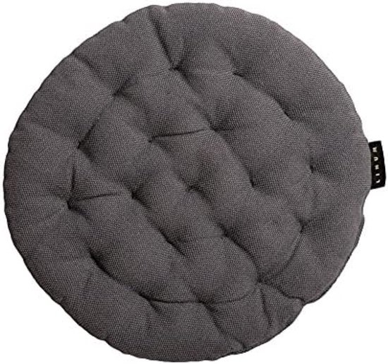 Coussin de chaise rond PromoHome Ø 37 cm - Katoen respirant - Lavable en machine