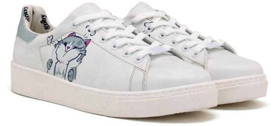 Baskets pour femmes femme Goby Cartoon Cat – Handgemaakt – Cuir vegan – Taille 40