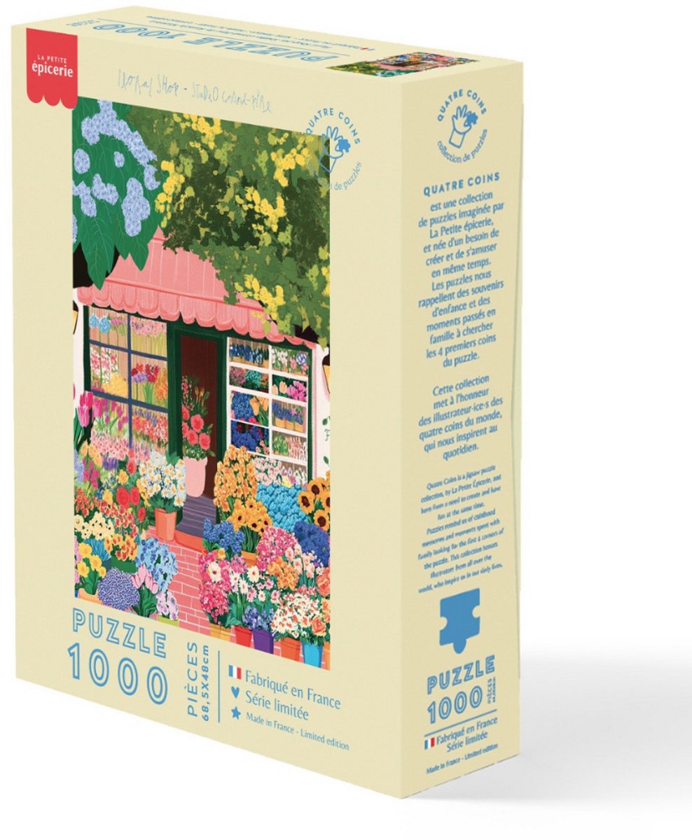 La Petite Epicerie 1000 Stukjes PUZZLE “FLORAL SHOP" 735g 68.5x48cm kinderen en volwassenen