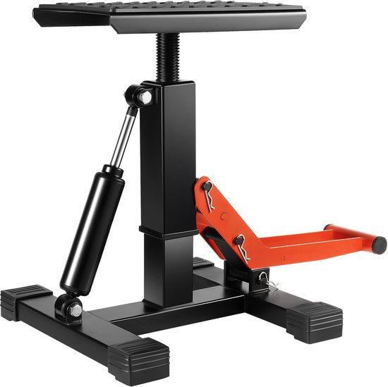 Foto: Motorhefbrug hydraulische motorfietslift tot 400kg montagebok hoogte 46cm rood voor motorfietsen