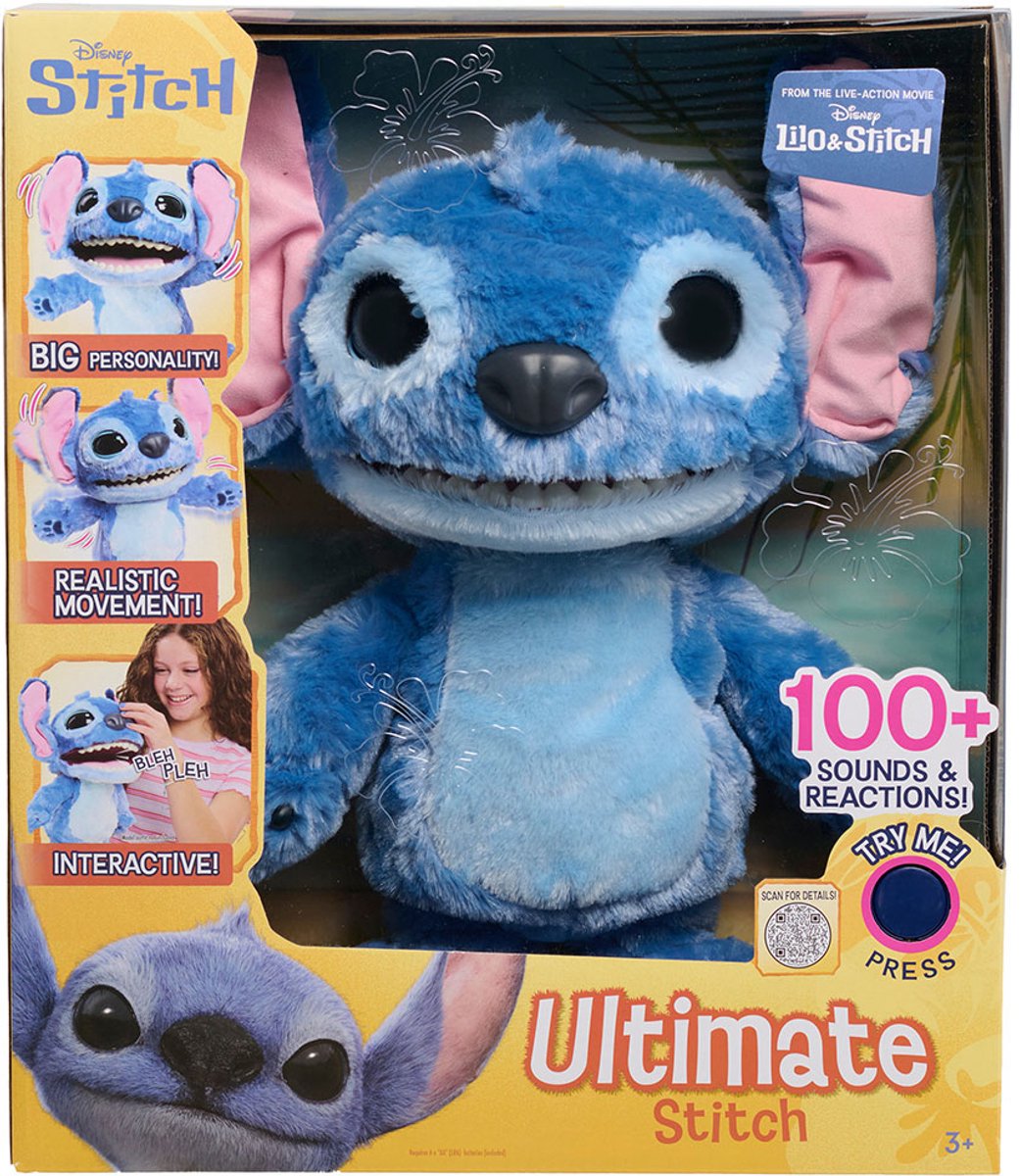 Disney Stitch - Ultimate Stitch - Interactieve pluchen knuffel - Brabbelt zijn Stitch taal, danst, zingt en beweegt — afbeelding 15