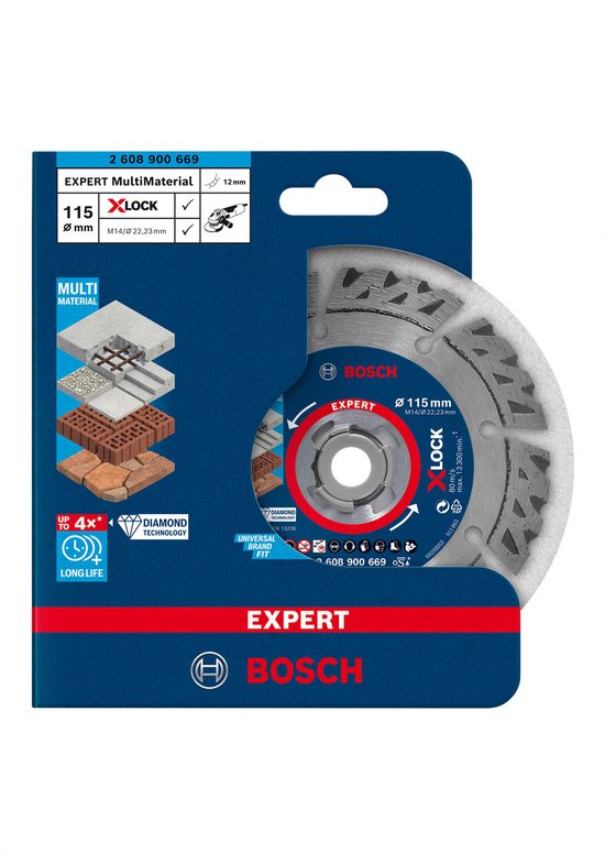 Disque diamant Bosch Best for Universal + Métal diamètre 115 x trou d'arbre 22,2 mm