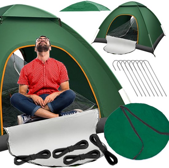 Ruime pop-up tent - 4 persoons - Dubbele ingang - Compact opvouwbaar 70cm van De Vango. — afbeelding 5