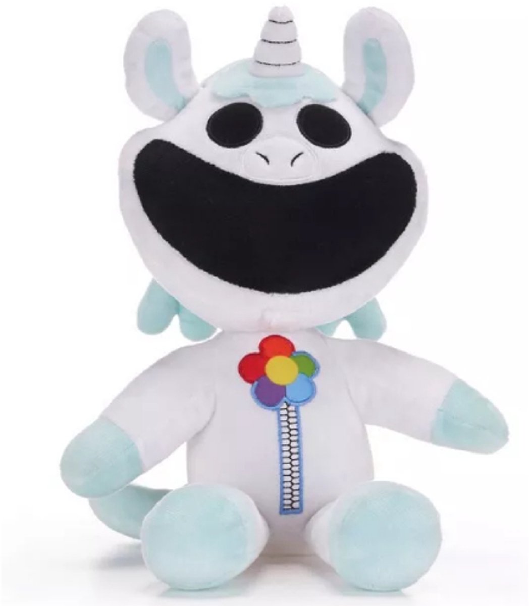Poppy Playtime Smiling Critters (Wit) Pluche Knuffel 32 cm - Monster Knuffels - Speelgoed voor Kinderen Jongens Meisjes - Roblox Game Plush Toy - Huggy Wuggy & Kissy Missy