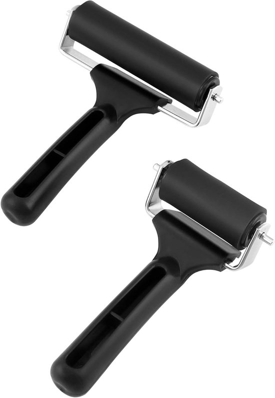 Qerwsdty 3 stuks stempelrollen, rollers, rubberen roller, verfroller