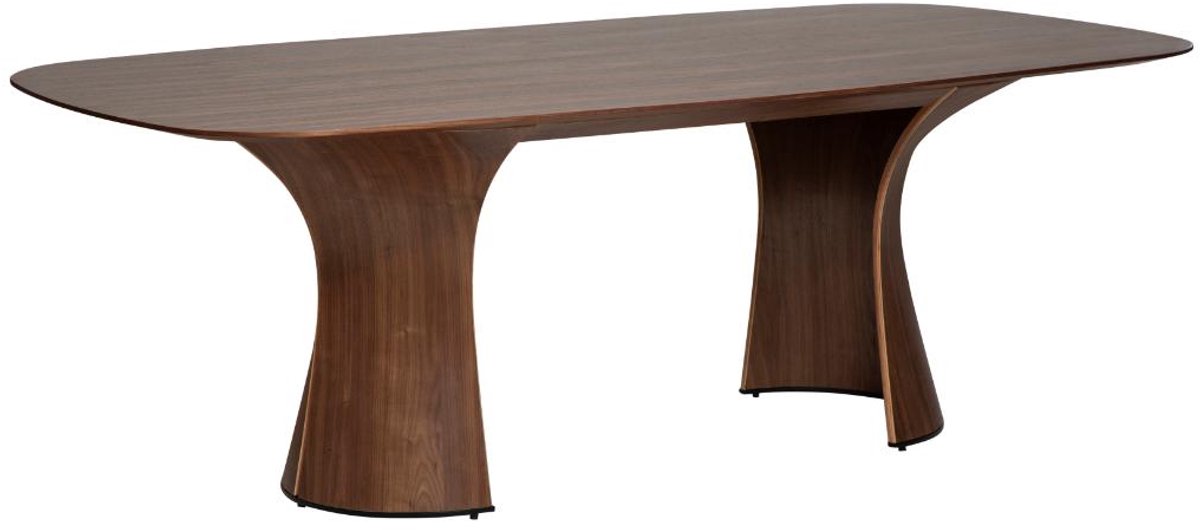Root Dan-Form eetkamertafel fineer walnoot.