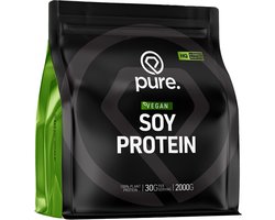 Pure. Soy Protein - Vanille - 2000g - hoogwaardige soja eiwit - 26g eiwit per portie – vegan - plantaardig eiwitpoeder