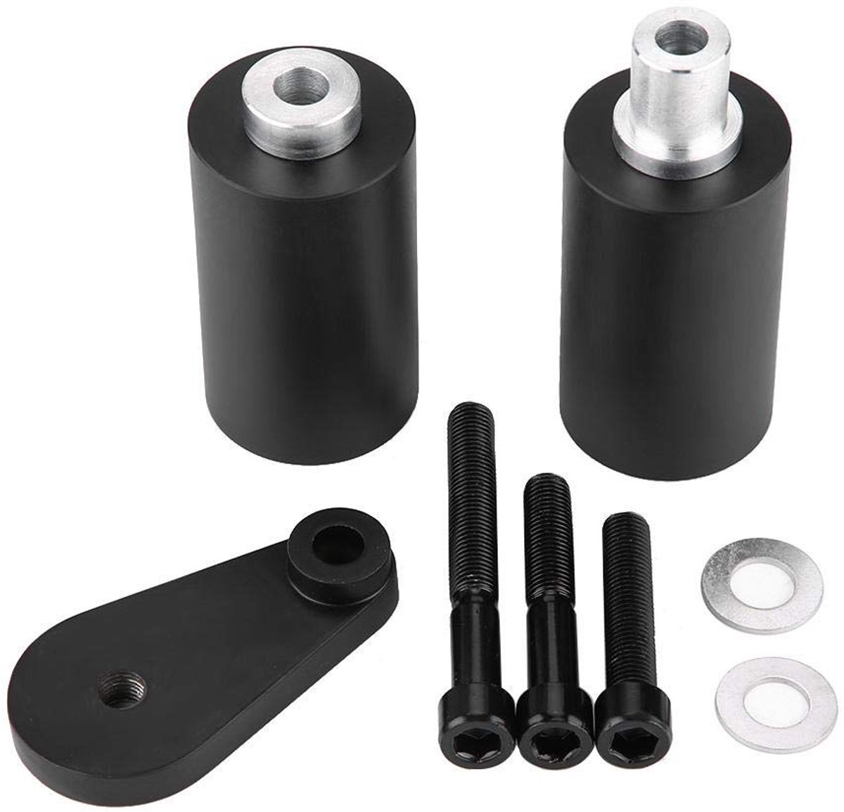 Duokon Auspuffblende, 54-101mm Universal Kohlefaser Style Car Modifizierte Single Outlet Auspuff Schalldämpfer Spitze Schwanz Hals Edelstahl Schwarz