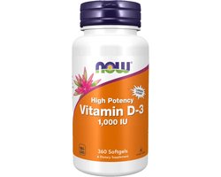 Now Foods - Vitamine D3 1000IE - 360 Softgels